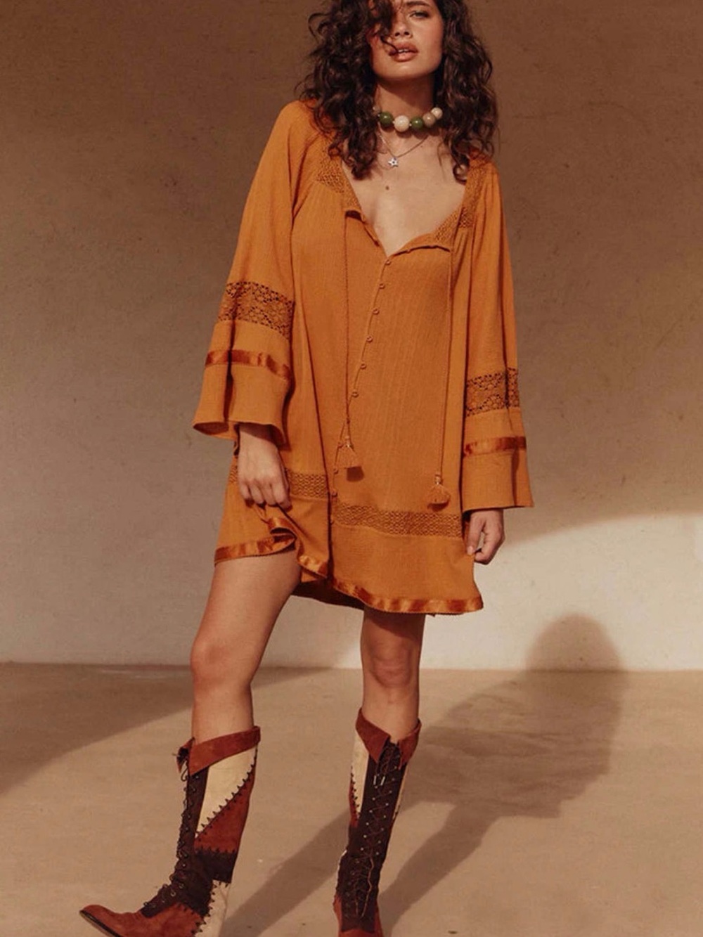 Spell & The Gypsy Collective Serenade Tunic Dress Marigold - NWT - Medium - Boho